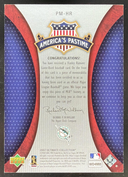 2007 Upper Deck Ultimate Collection Hanley Ramirez Jersey /50