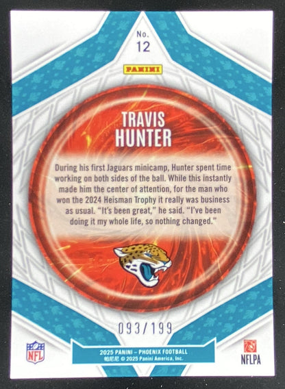 2025 Panini Phoenix Travis Hunter #12 trading card