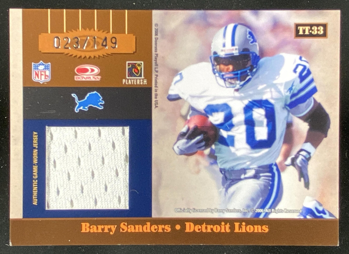2006 Donruss Elite Bobby Layne / Barry Sanders #TT-33 trading card