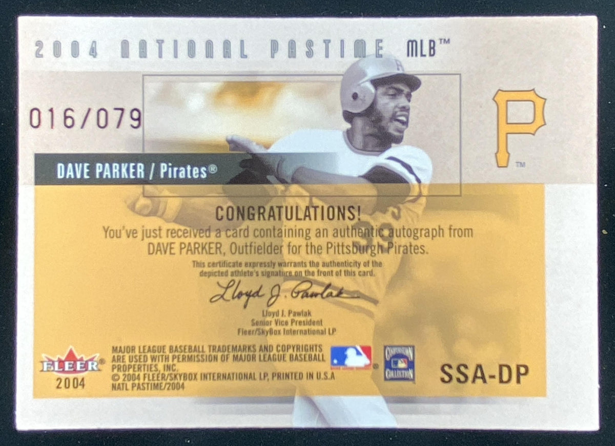 2004 Fleer National Pastime Dave Parker #SSA-DP trading card