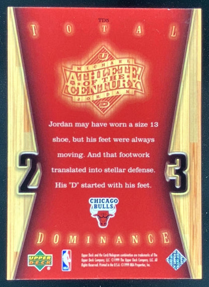 1999 Upper Deck Athlete of the Century Michael Jordan #TD5 trading card