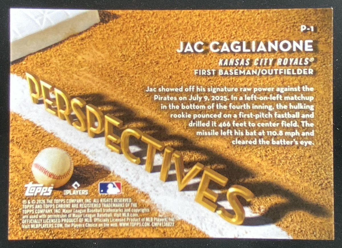 2026 Topps Chrome Jac Caglianone #P-1 trading card