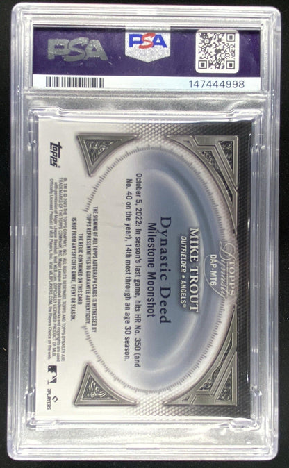2023 Topps Dynasty Mike Trout #DAPMT6 graded PSA 9 trading card