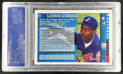 1995 Bowman Vladimir Guerrero #90 graded PSA 10 trading card