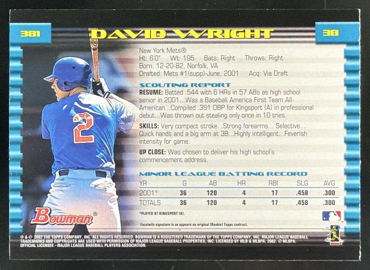 2002 Bowman David Wright