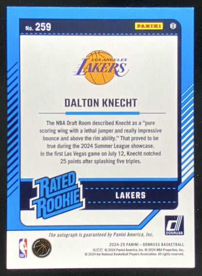 2024 Panini Donruss Dalton Knecht #259 trading card