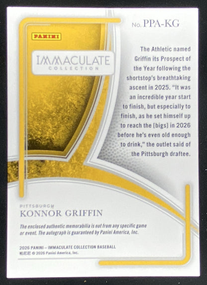 2026 Panini Immaculate Collection Konnor Griffin trading card