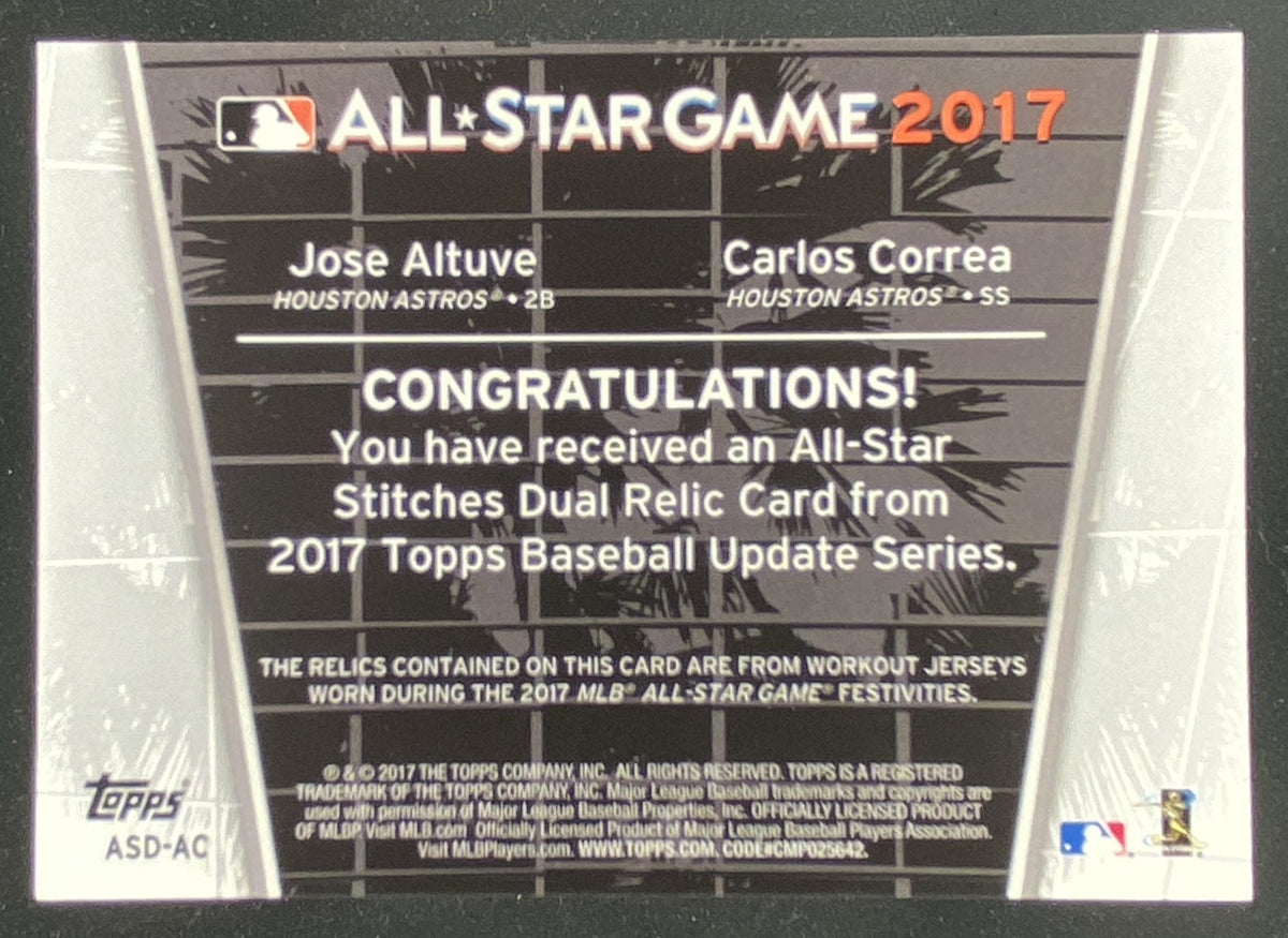 2017 Topps Update Jose Altuve / Carlos Correa #ASD-AC trading card
