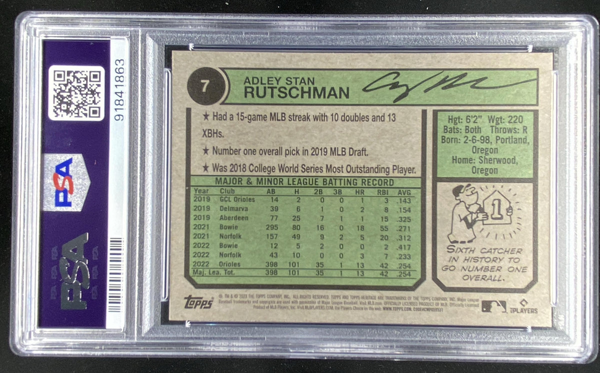 2023 Topps Heritage Adley Rutschman #7 trading card