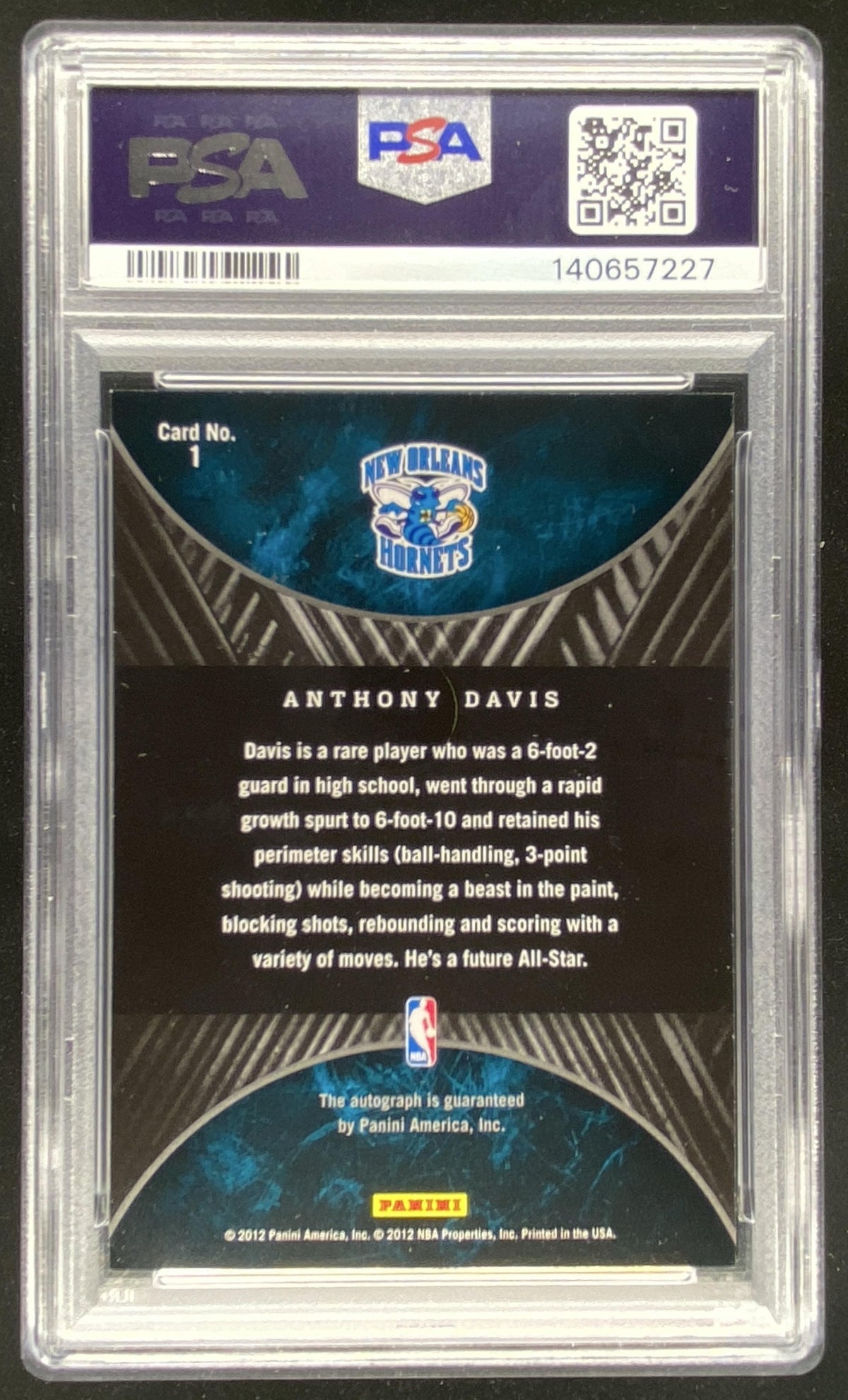 2011 Panini Past & Present Anthony Davis #1 graded PSA 9 trading card