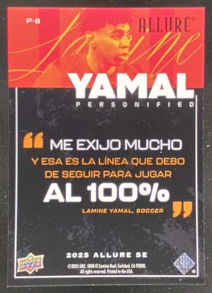 2025 Upper Deck Allure SE Lamine Yamal #P-8 trading card