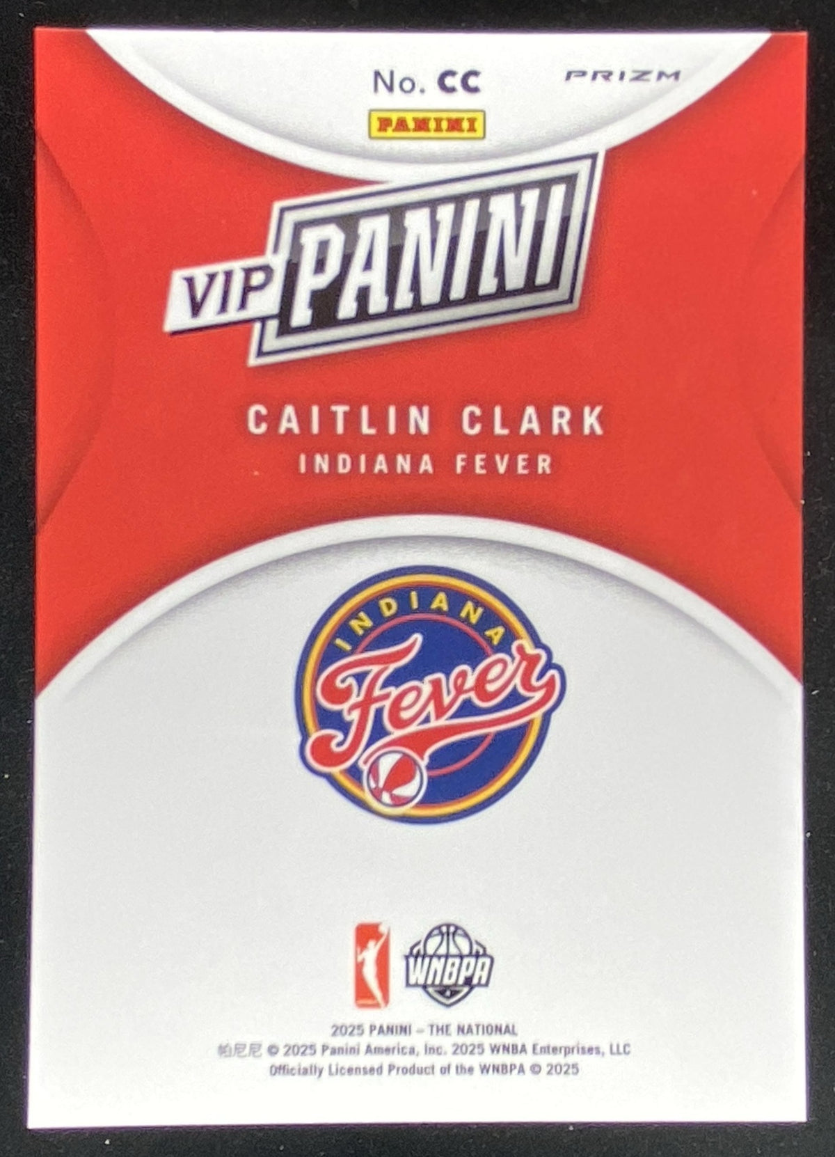 2025 Panini NSCC VIP Gold Packs Caitlin Clark trading card