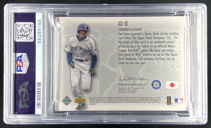 2002 Upper Deck Global Swatch Ichiro Suzuki #GS-IS graded PSA 9 trading card