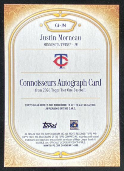 2026 Topps Tier One Justin Morneau #CA-JM trading card