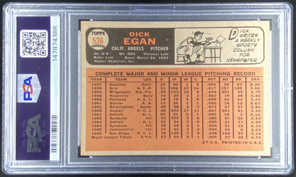 1966 Topps Dick Egan #536 graded PSA 8 trading card