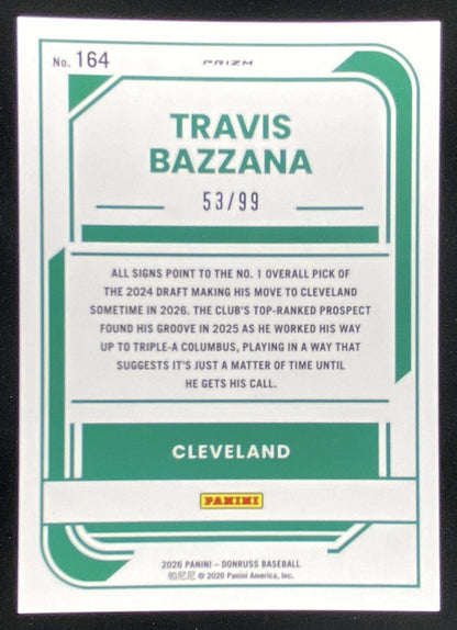 2026 Panini Donruss Travis Bazzana #164 trading card