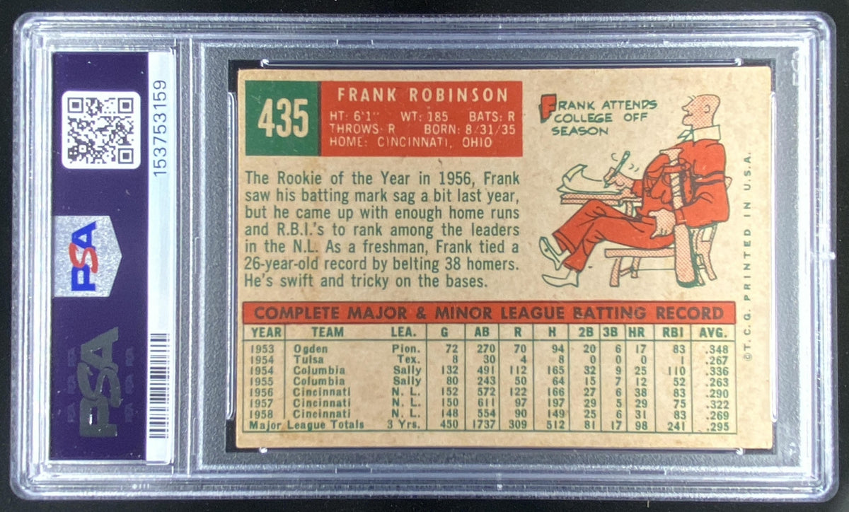 1959 Topps Frank Robinson #435 graded PSA 4 trading card