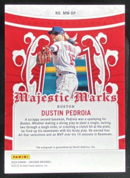 2024 Panini Crusade Dustin Pedroia #MM-DP trading card