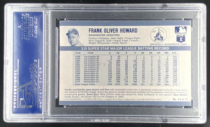 1971 Kellogg's 3-D Super Stars Frank Howard #14 graded PSA 8 trading card