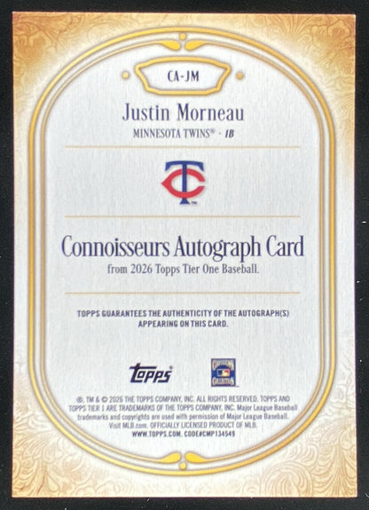2026 Topps Tier One Justin Morneau #CA-JM trading card