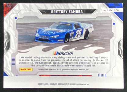 2025 Panini Donruss Racing Brittney Zamora trading card