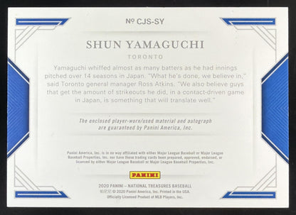 2020 National Treasures Shun Yamaguchi Jersey Auto /99