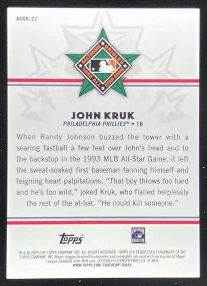2025 Topps All-Star Game John Kruk #ASGG-22 trading card