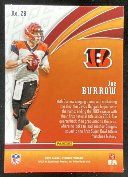 2020 Panini Phoenix Joe Burrow #28 trading card