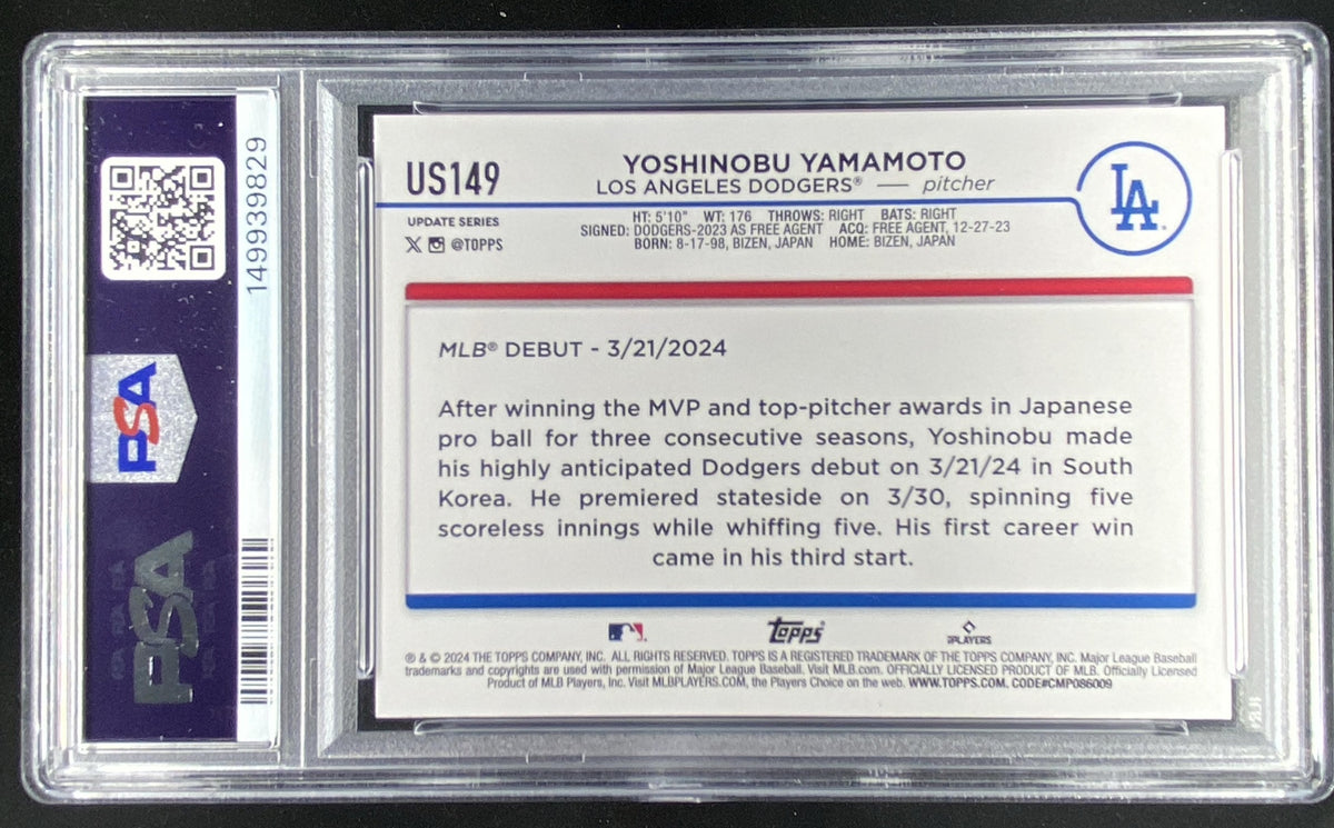 2024 Topps Update Yoshinobu Yamamoto trading card