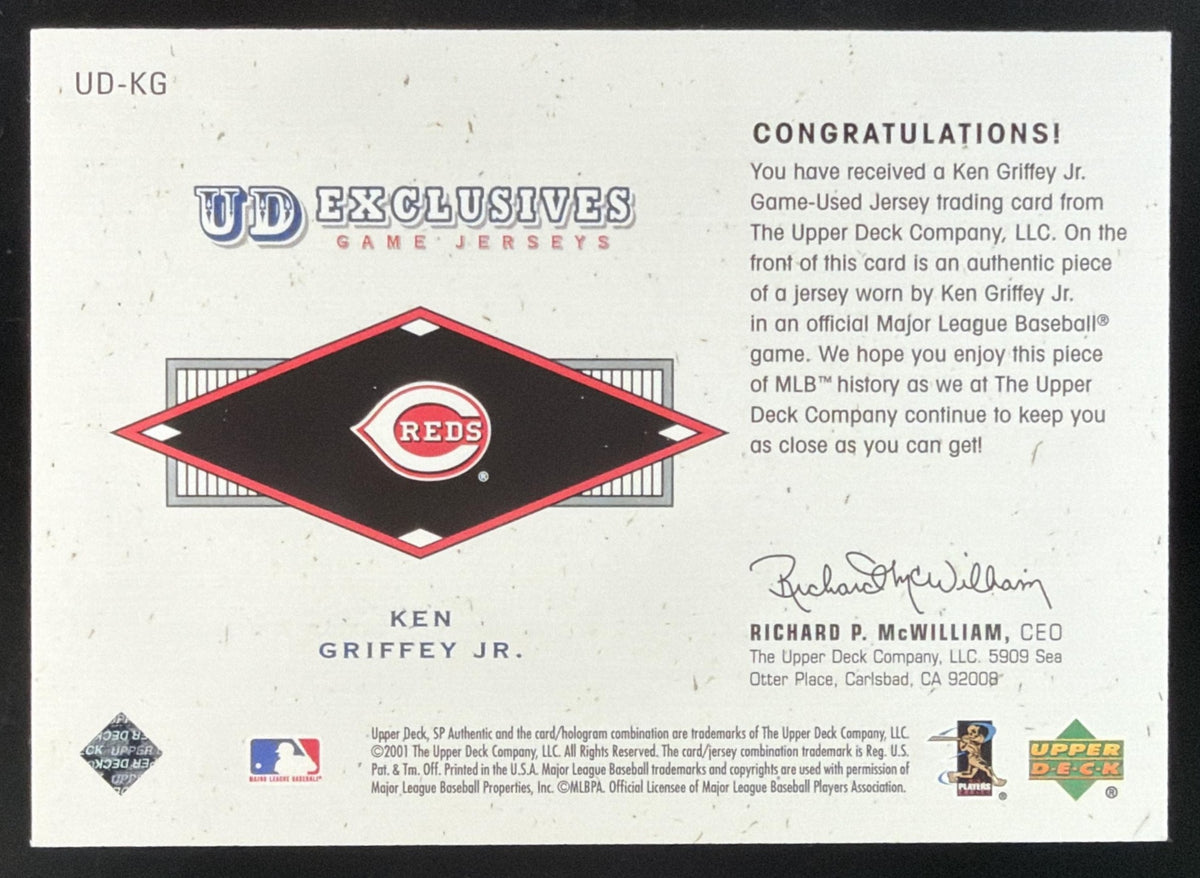2001 SP Authentic UD Exclusives Ken Griffey Jr. Jersey /243