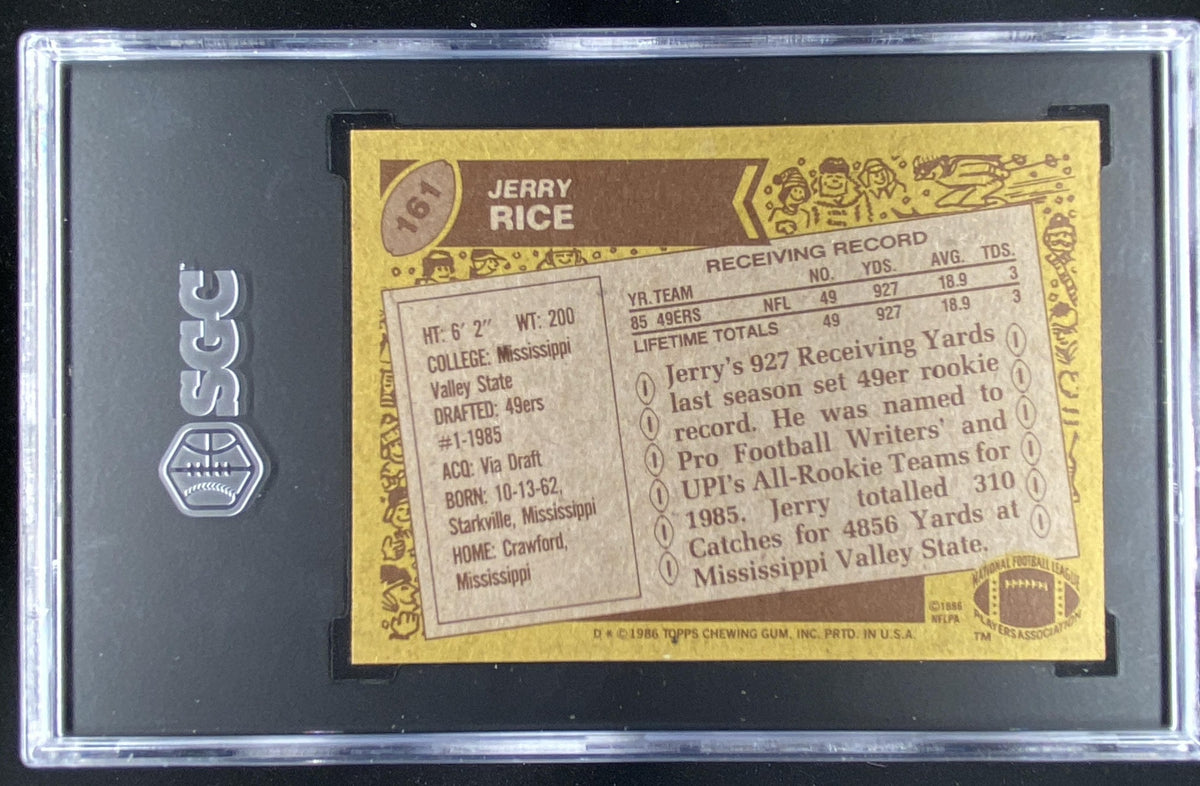 1986 Topps Jerry Rice #161 trading card