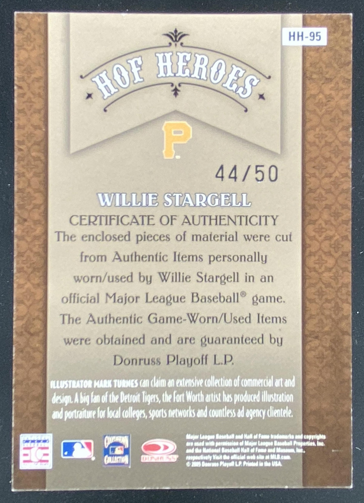 2005 Donruss Diamond Kings Willie Stargell #HH-5 trading card