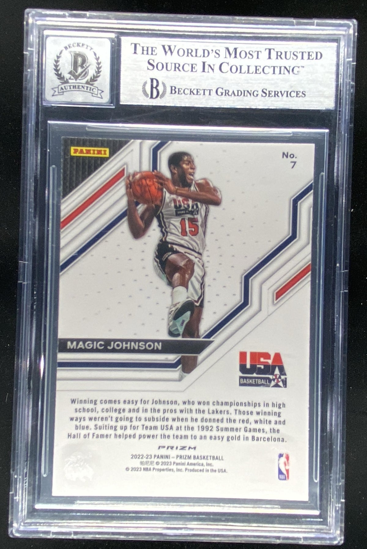2022 Panini Prizm USA Basketball Magic Johnson #7 trading card