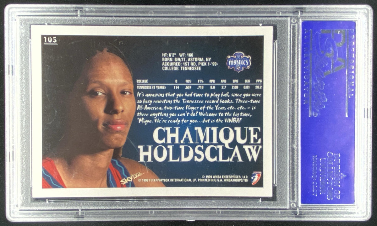 1999 Hoops WNBA Chamique Holdsclaw #105 graded PSA 10 trading card