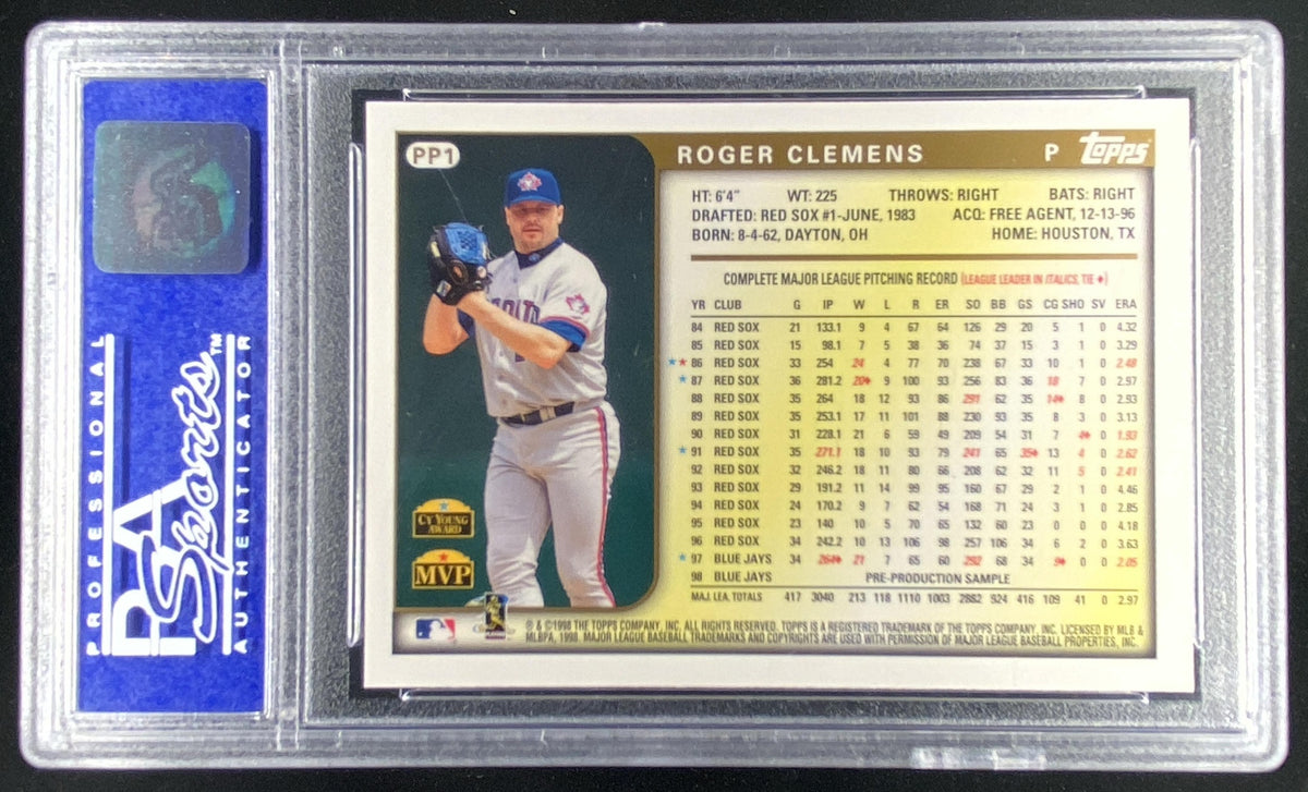 1999 Topps Roger Clemens #PP1 graded PSA 9 trading card