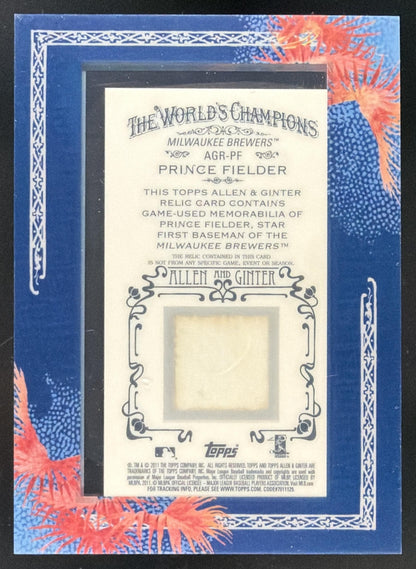 2011 Topps Allen & Ginter Prince Fielder Jersey