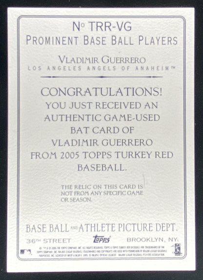 2005 Topps Turkey Red Vladimir Guerrero #TRR-VG trading card