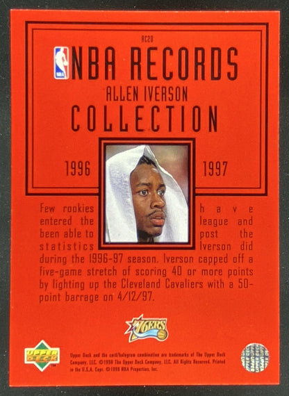 1997 Upper Deck Allen Iverson #RC20 trading card