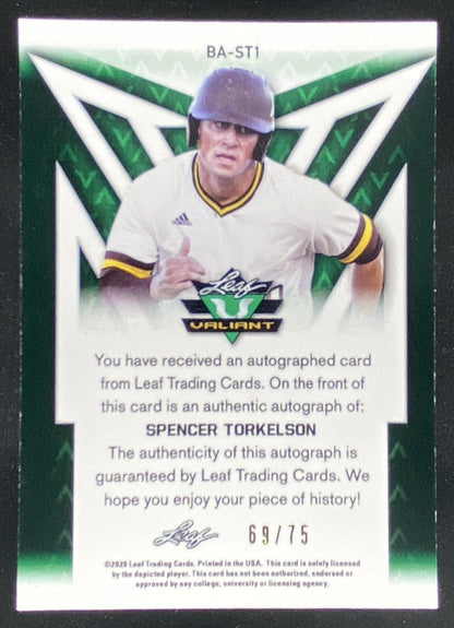 2020 Leaf Valiant Spencer Torkelson trading card