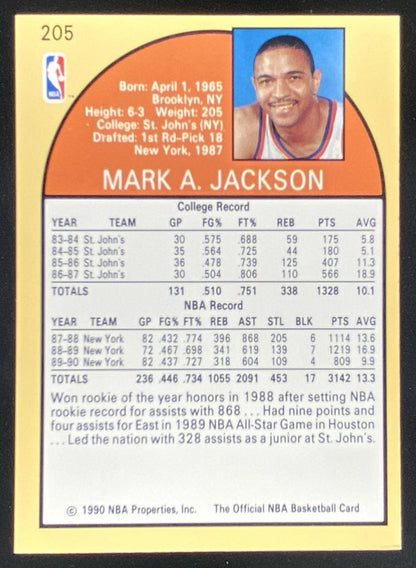 1990 Hoops Mark Jackson #205 trading card
