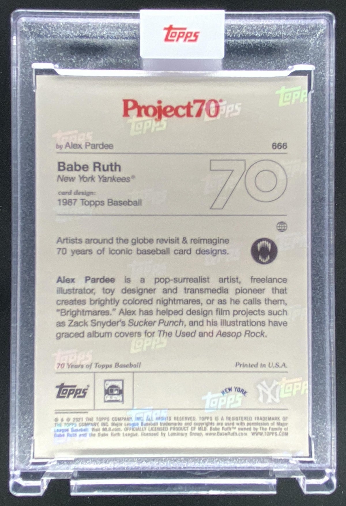 2021 Topps Project70 Babe Ruth #666 trading card