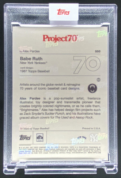 2021 Topps Project70 Babe Ruth #666 trading card