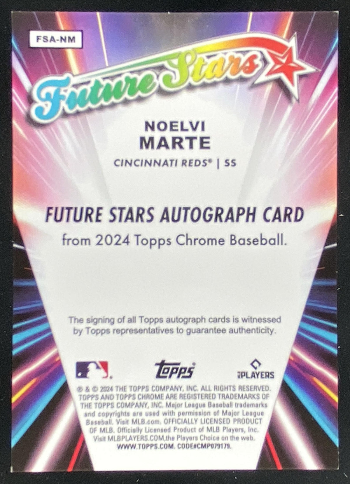 2024 Topps Chrome Noelvi Marte trading card
