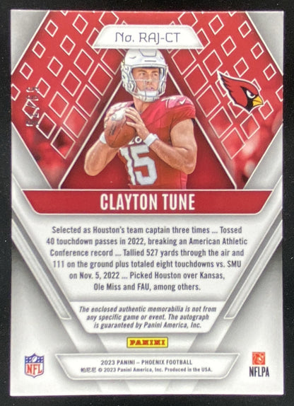 2023 Panini Phoenix Clayton Tune #RAJ-CT trading card