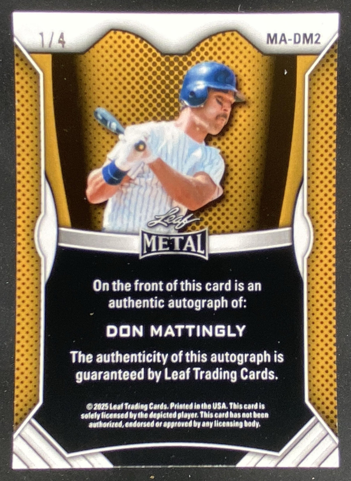 2025 Leaf Metal Don Mattingly #MA-DM2 trading card