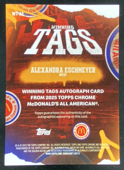 2025 Topps Chrome McDonald's All-American Alexandra Eschmeyer trading card