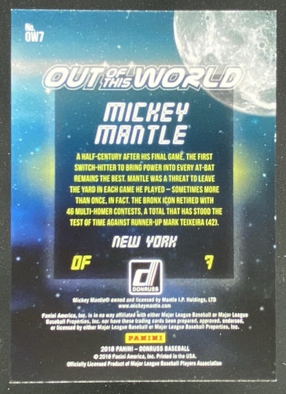2018 Panini Donruss Mickey Mantle #OW7 trading card