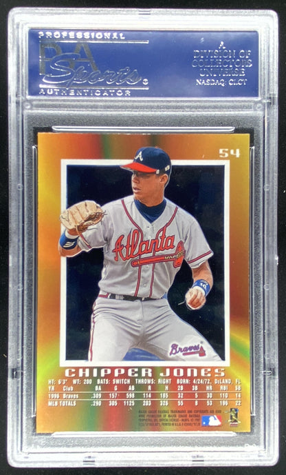 1997 Skybox E-X2000 Chipper Jones #54 graded PSA 10 trading card