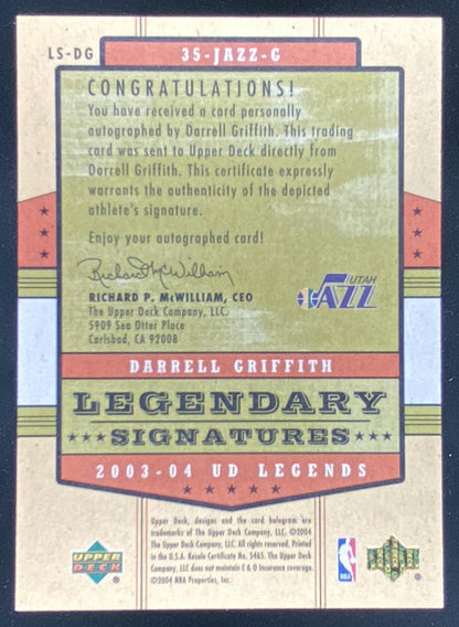 2003 Upper Deck Legends Darrell Griffith #LS-DG trading card