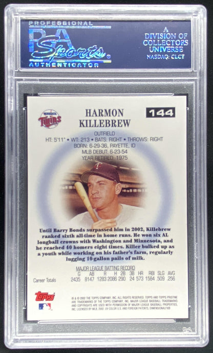 2002 Topps Pristine Harmon Killebrew #144 graded PSA 10 trading card